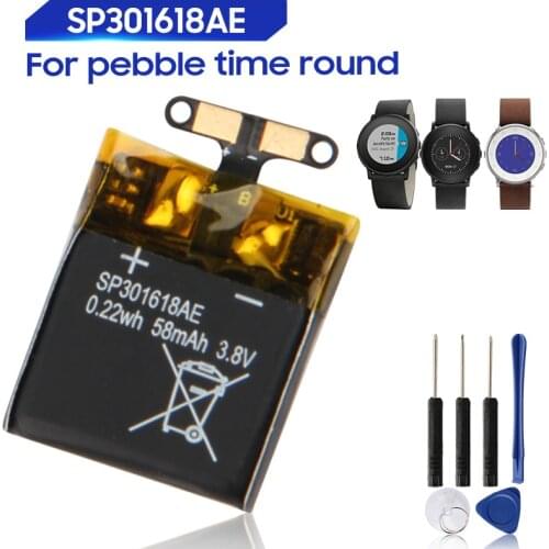 Original Replacement Battery For Pebble Time Round SP301618AE Genuine Battery 58mAh