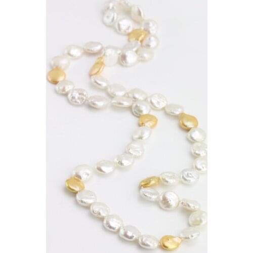 12mm Coin Freshwater Pearl Necklace,40inches Long Pearl Jewelry,Perfect Party Women Gift Jewelry