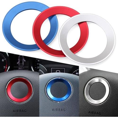 Car Styling Steering Wheel Logo Emblems Ring Decoration Sticker for Volkswagen VW Passat B7 B8 Bora POLO GOLF 6 7 Jetta MK6 RS