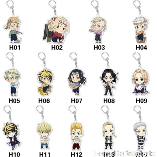 Tokyo Revengers Anime Cosplay Keychain Manjiro Ken Takemichi Hinata Atsushi Chibi Kawaii Bag Pendant Fans Collection Props