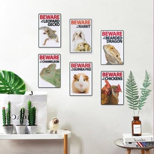 Bearded Dragon Vintage Metal Tin Signs Home Bar Club Pub House Decorative Metal Plates Vintage Poster Home Decor