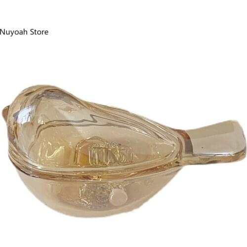Amber Color Bird Glass Storage Jar Creative Ring Jewelry Storage Box Living Room Storage Decoration Home Decoration Accessories