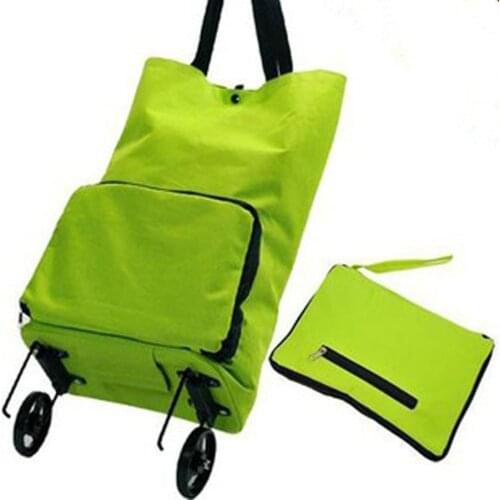 Japanese Portable Collapsible Package Supermarket Shopping Cart Trolley Wheels Bags Save Energy Storage Bags Free Shipping