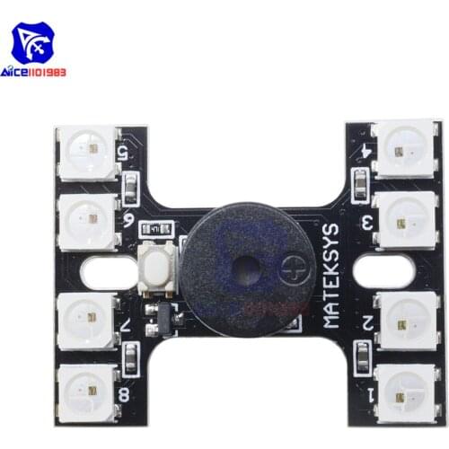 Diymore H Type Tail Light 8 WS2812B LED FC & TX Transmitter Dual Control Mode with Loud Buzzer Module for FPV RC Model