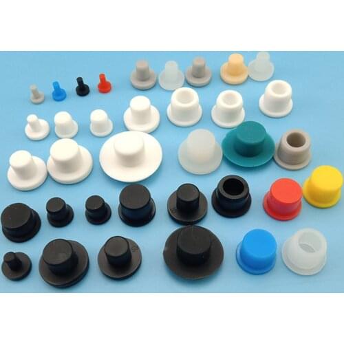 10pcs T type Silicone rubber Plug Stopper Hollow Sealing Bung 4mm 4.3mm 4.5mm 4.8mm 5mm 5.3mm Round Test Tube caps Hole Masking