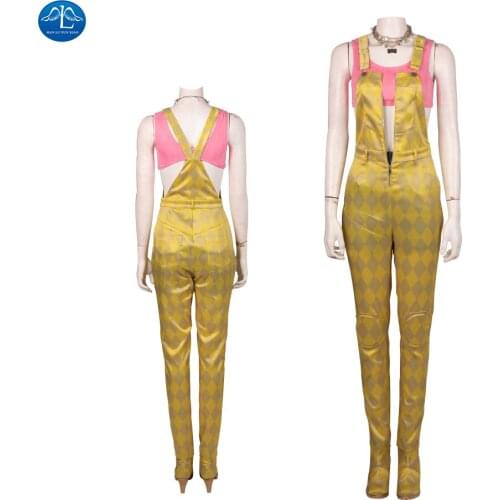 Manluyunxiao Birds of Prey Female Joker Cosplay Costume Suicide Women Halloween Outfit Golden Rompers Xmas Party Outfit