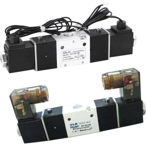 1PCS 3V120-06 3V120-M5 Pneumatic Air Solenoid Valve 3/2 Way AC220V DC24V DC12V AC110V AC24V Normally Closed Valves