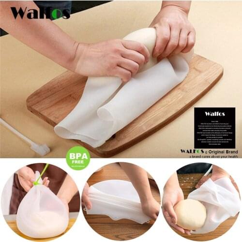 WALFOS 1 Piece Food Grade Silicone Preservation Magic Kneading Dough Flour-Mixing Bag DIY Bakeware Cooking Pastry Kitchen Tools