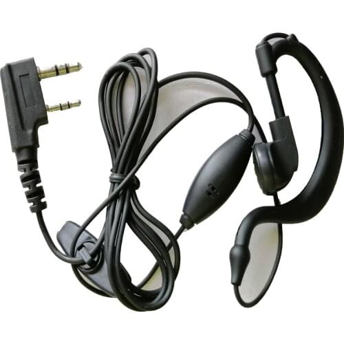 10x G Shape Earphone PTT Earpiece Headset PTT For BAOFENG Radio UV-5RA Plus UV5RC UV5RD UV-5RE BF-V6 BF-V85 Walkie Talkie