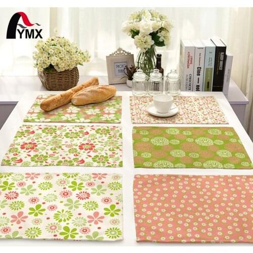 Mix 6 Style Table Napkins Small Floral Printed Cloth Dinner Napkins Serviette de Table Coton Wholesale Pano de Prato 2017