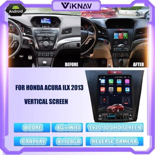 2 Din Android Car Radio For Honda Acura ILX 2013 DVD Player Vertical Screen GPS Navigation Stereo Receiver Multimedia 8 Core