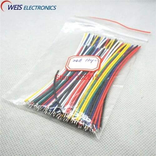 Free shipping! 130PCS common use 24# electronic wire 5cm 8cm 10cm 13 kinds * 10pcs colorful cable kits ROHS