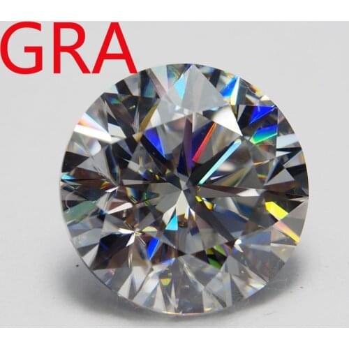 Real 100% 2.0 Carat D Color Round Brilliant Cut Moissanite Stone Beads 8.0mm VVS1 Excellent With GRA Certificate