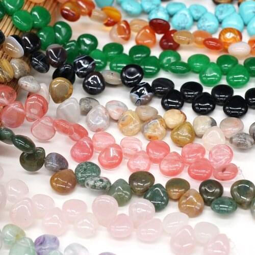 Natural Stone Beads Waterdrop Shape Rose Quartz Turquoises Crystal Agates Stone Charms for Jewelry Making Necklace Bracelet Gift