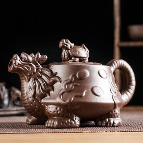 Yixing Large Capacity Purple Clay Teapot Household Master Cups Ceramic Handmade Plum Blossom Tea Pot Office Kung Fu Kettle