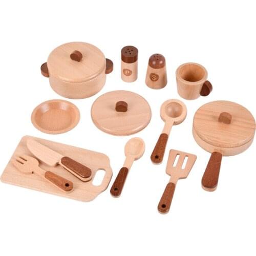 Childrens log color fruits and vegetables simulation play house cuts to play kitchenware cognitive wooden toys