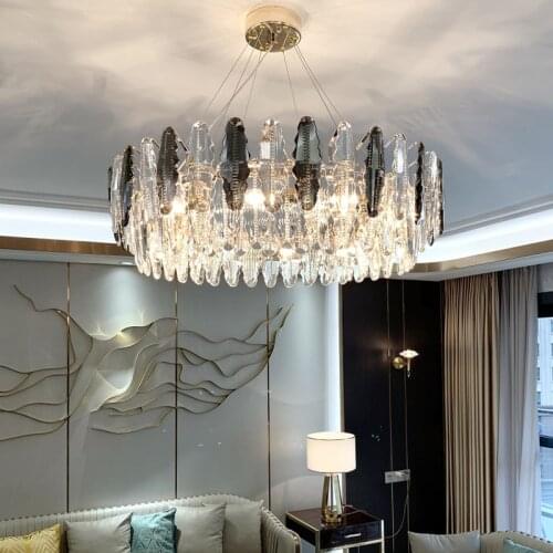Hot sale light luxury chandelier crystal chandelier living room light simple modern dining room light 2021 new post-modern lamps