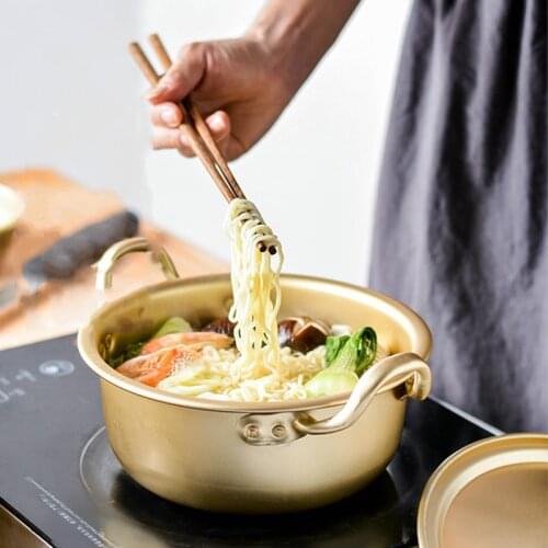 Korean instant noodle pot Korean net red instant noodles canteen golden ramen pot small boiling pot instant noodle artifact