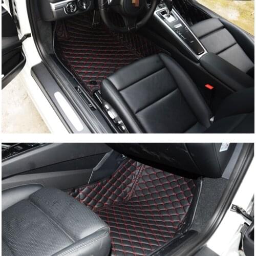 Leather car floor mat for porsche 718 Boxster Cayman 987 981 982 accessories 2018 2019 2017 2016 rug carpet 2015 2014