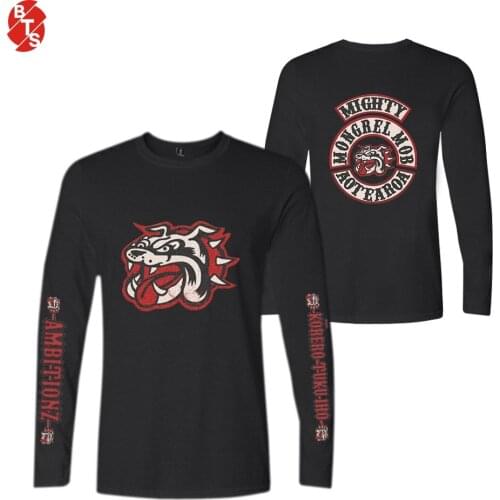 Mongrel Mob Fashion Printed Long Sleeve T-shirts Women/Men Casual Trendy Style Tshirts 2018 Hot Sale Streetwear Tee Shirts