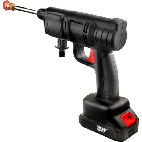 24V 3000mAh Cordless Car Washer Cleaner Kit Portable High Pressure Wash Water Gun Handheld Power Garden Tool with 1 Battery