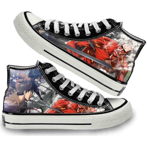 Unisex Anime Cos Attack on Titan Ackerman Casual Canvas Shoes Plimsolls