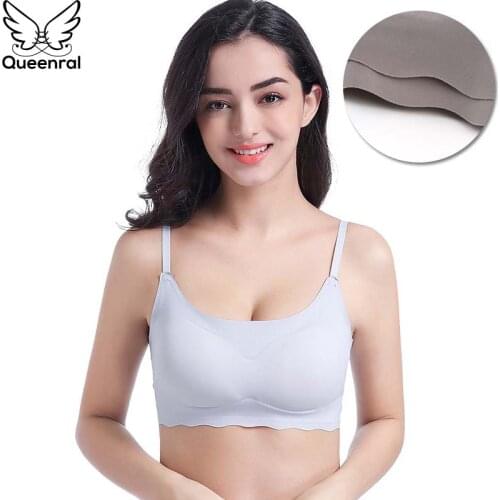 Queenral Sexy Bras For Women Seamless Brassiere Push Up Bra Wire Free Bralette Underwear Sleeping Soutien Gorge Femme Lingerie