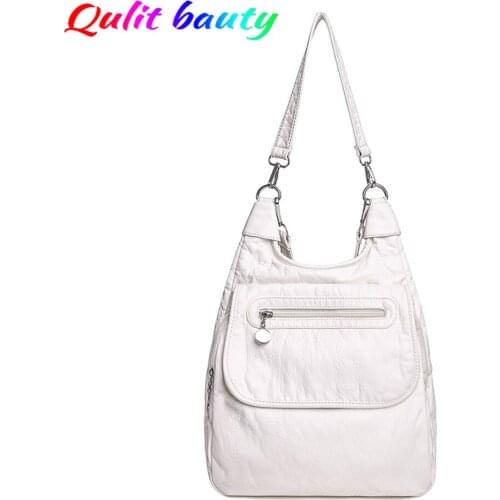 High Quality Soft Leather Backpack for Women Designer Multifunctional Womens Shoulder Messenger Bag for School Teenagers Girls