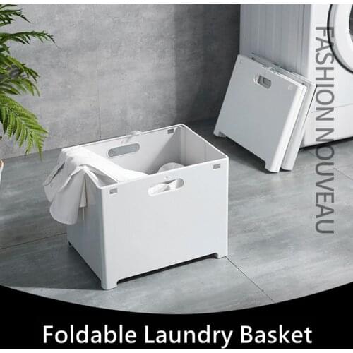 Foldable Laundry Basket Punch-free Bathroom Plastic Dirty Clothes Basket Household Storage Basket Portable Car Organizer Boxes