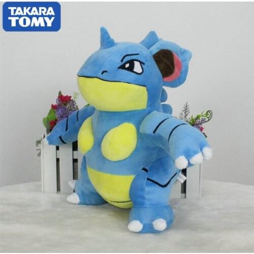TOMY 30CM Anime Games Pokemon Nidoking Plush Stuffed Pillow Toys Pocket Monster Christmas Birthday Gift for Children Girls