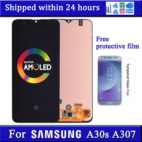 AMOLED Screen For Samsung galaxy A30s Display A307 A307F A307FN A307G A307YN LCD Touch Screen Digitizer Assembly Replacement