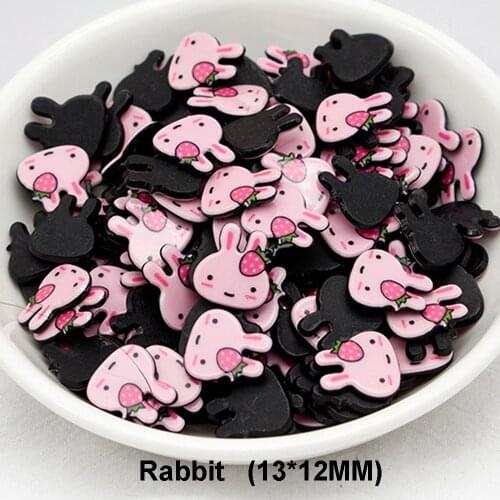 100pcs/lot Cute Cartoon Pink Rabbit Head Flatback Resins Lovely Animals Planar Resin Cabochon Hair Bow Center DIY Crafts