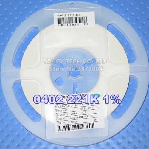10000Pcs 0402 221K 1% 040200F2213TCE New and origianl
