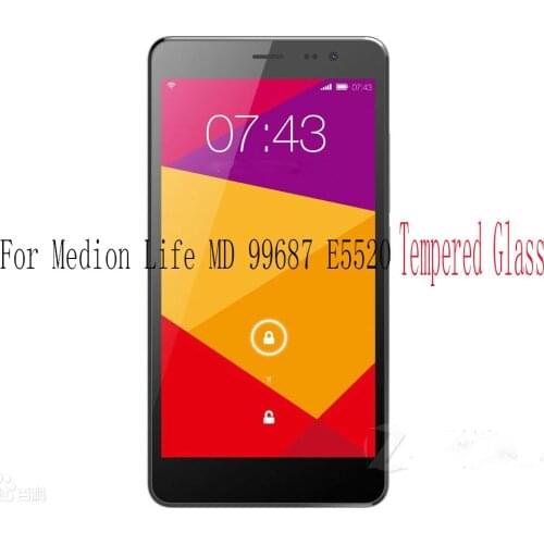 2PCS Screen Protector Glass phone For Medion Life MD 99687 E5520 Tempered Glass SmartPhone Front Film Protective Screen Cover