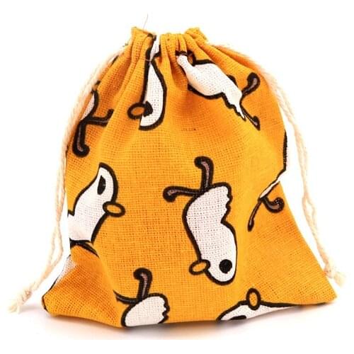 50 Pcs/Lot Cartoon Printed Drawstring Storage Bag S/M/L Cosmetic Organizer Coins Keys Pocket Travel Pouch Portable Makeup Packag