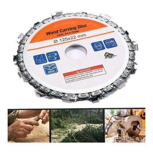 115/125mm Angle Grinder Chain Disc Woodworking Chain Wheel Wood Slotting Saw Blade Wood Carving Disc Carve Cut or Shape