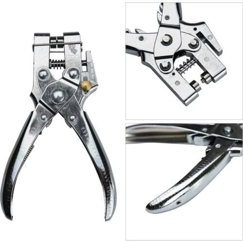 Hole Punch Hand Plier with 100Pcs Grommets Leather Strap Belt Rivets Pincer Eyelet Setter Craft Hand Tools