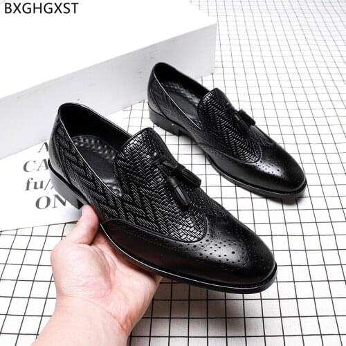 Italian Mens Loafers Leather Shoes Men Formal Party Shoes for Men 2021 Fashion Dress Shoes for M E N Chaussure De Homme Zapatos