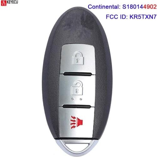 KEYECU Smart Remtoe Key 3 Button FSK 433MHz 4A Chip for Nissan Pathfinder Murano Titan 2019-2020 KR5TXN7 Continental: S180144902