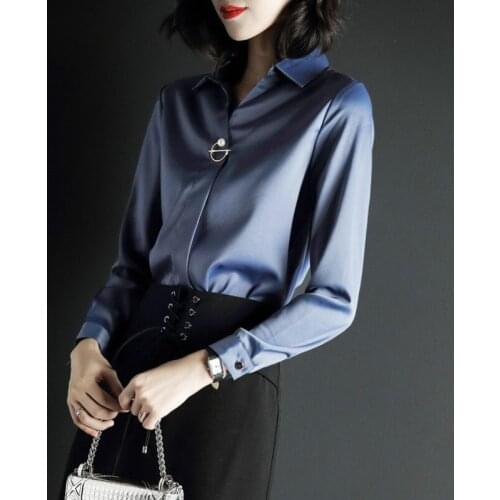 Женские синие рубашки KMETRAM China At AliExpress