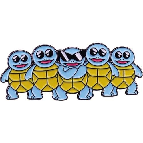 Cool turtle team brooch pop creative cartoon accessory