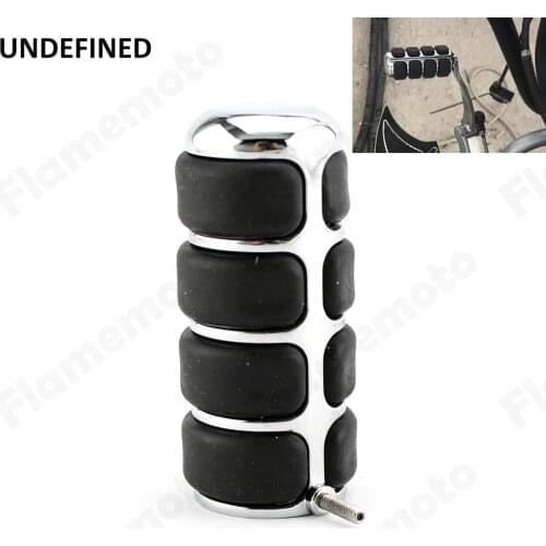 Motorcycle Chrome Round Gear Shift Lever Rubber Brake Shifter Pegs for Yamaha Royal Raider Road Star V Star 950 1100 1300