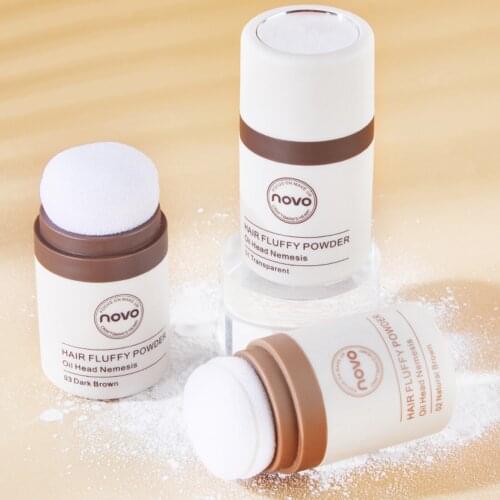 Novo New Hair Line Mattifying Powder High Density Flocking Powder Puff Fine Waterproof Forehead Bald Savior
