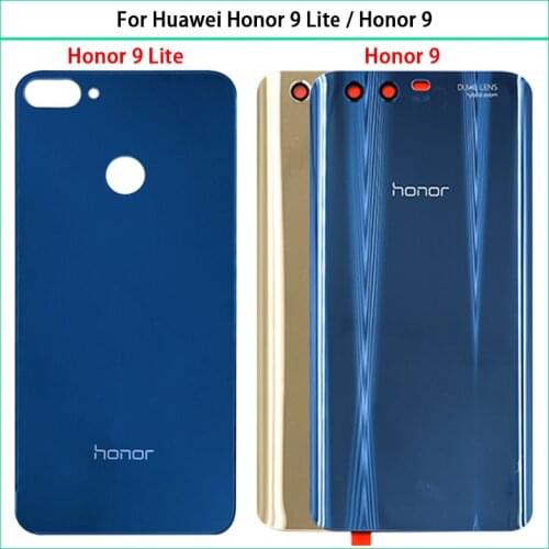 New For Huawei Honor 9 Lite Battery Cover Door Rear Glass Housing Case Honor9 Honor 9 Glass Back Cover Adhesive Replacement