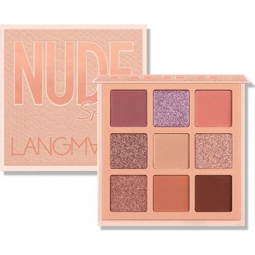 9 Colors Eyeshadow Palette Shimmer Matte Makeup Pelette Eye Shadow Glitter High Pigment Eyeshadow Makeup Nude Shadow Cosmetics