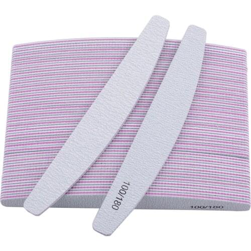 Professional 50Pcs Nail File 100/180 Sanding Buffer Block DIY Nail Tips Polishing Remover Kits Manicure Pedicure Tools