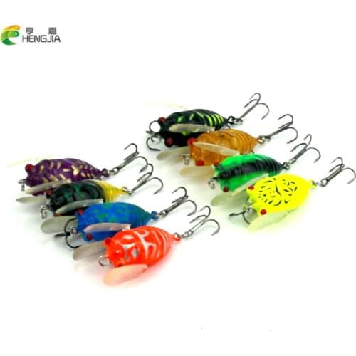 HENGJIA 2016 Fishing Lure 8color 4cm/6.4g fishing tackle Cicada Classic Minnow fishing bait 8pc/lot