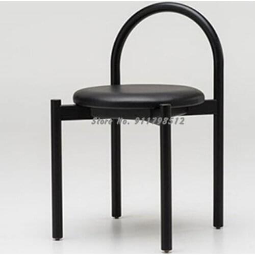 Nordic light luxury dining chair home simple creative backrest makeup chair designer retro homestay casual restaurant chair