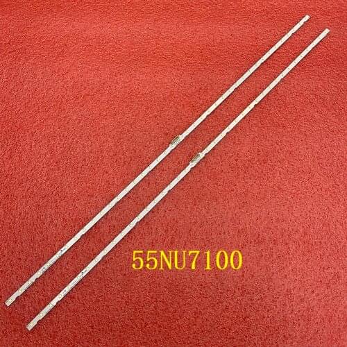 2pcs/set LED backlight strip for Samsung UE55NU7100 UN55RU7100 UA55NU7100 UN55NU7200 UA55NU7300 UE55NU7370 UE55NU7455 UE55NU7102