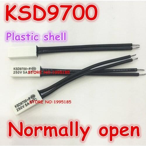 10pcs KSD9700 5A250V 40 Degree 40 C Celsius (N.O.)Normally Open type Temperature Switch Thermostat Thermal Protector Plastic